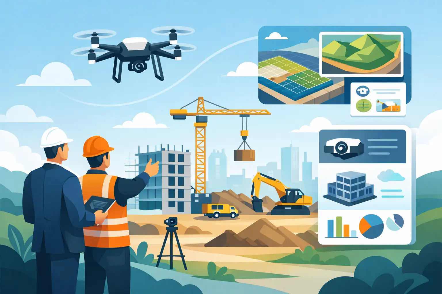 Suivi de chantier par drone: usages et gains