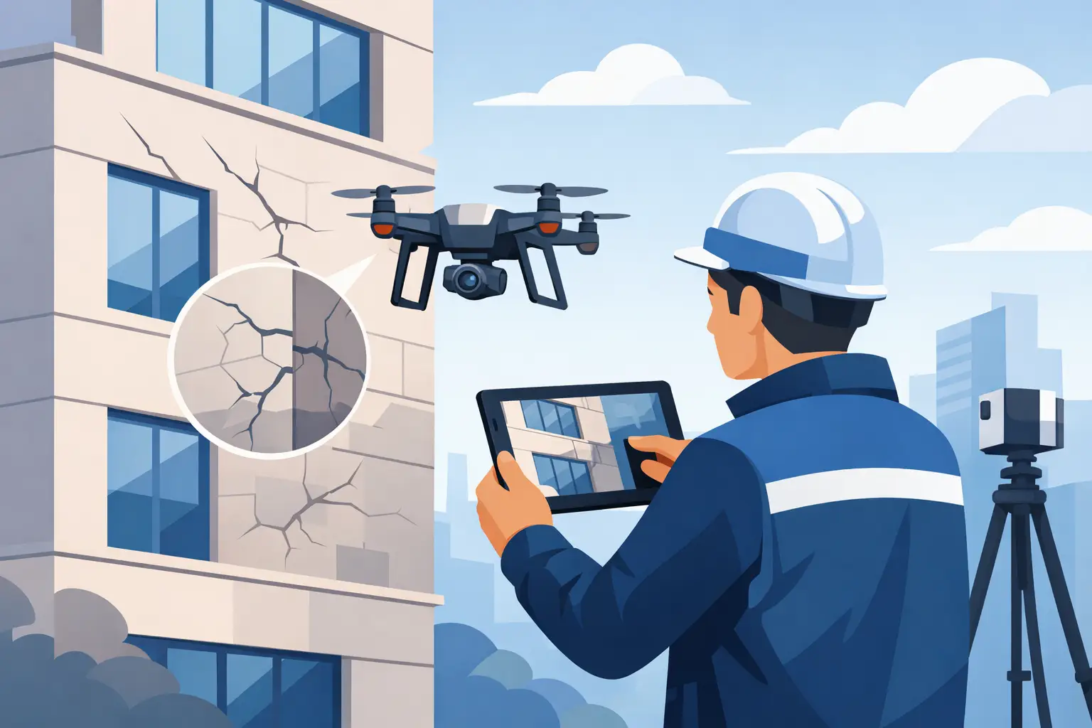 Comment inspecter une façade sans nacelle